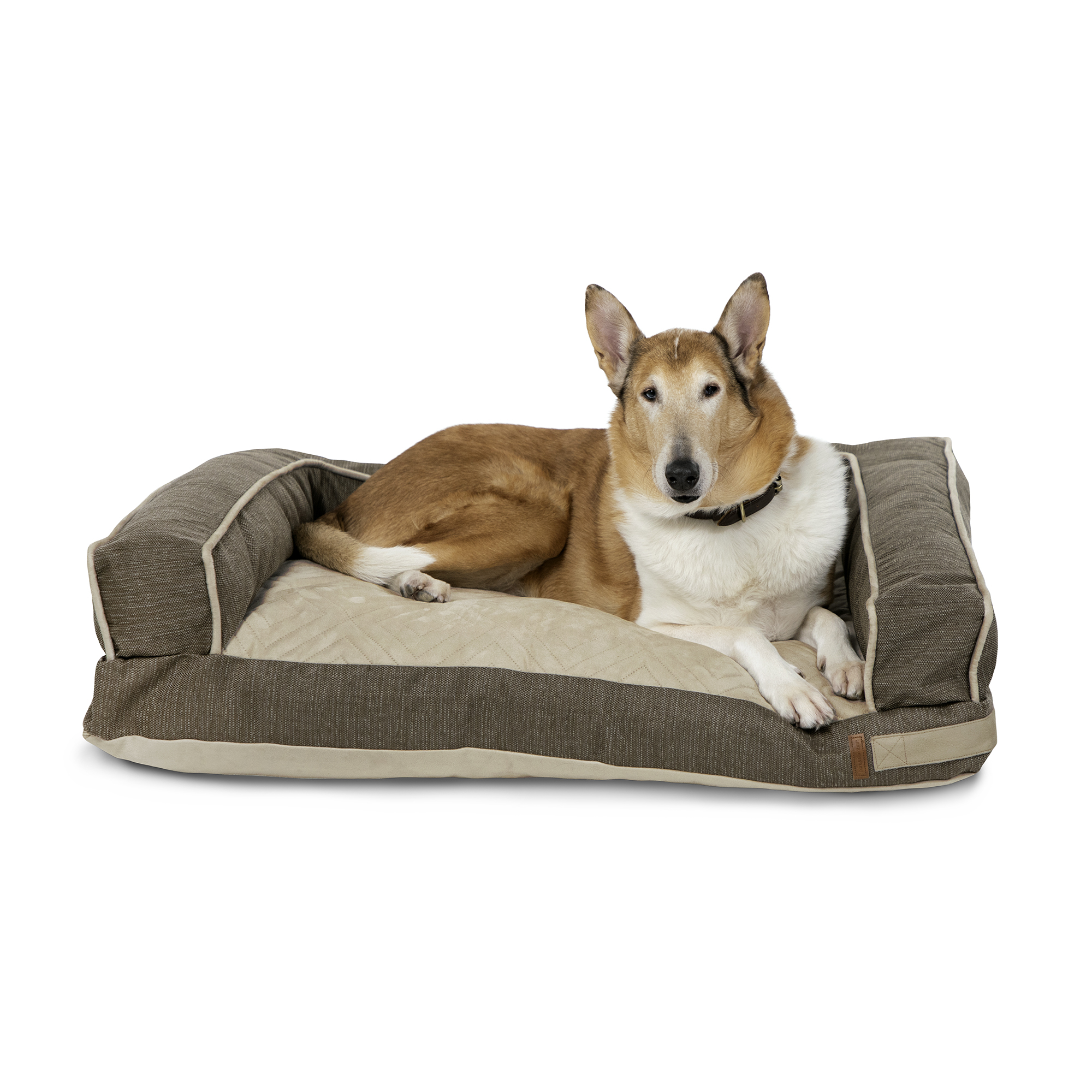 Bentley Brown Large Polyfill Sofa Style Dog Bed - Bark & Slumber